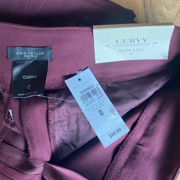 Ann Taylor Curvy Slim Fit Work Pants - Picture 2 of 3